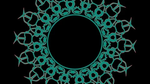 Colored graphic object on background with stroboscopic and hypnotic effect. Stock Footage 128728393