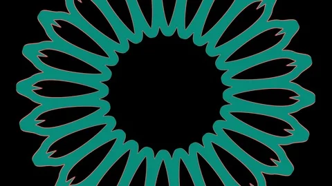 Colored graphic object on background with stroboscopic and hypnotic effect. Stock Footage 128728434