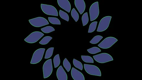 Colored graphic object on background with stroboscopic and hypnotic effect. Video stock 130122379