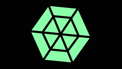 Colored graphic object on background with stroboscopic and hypnotic effect. Stock Footage 130552842