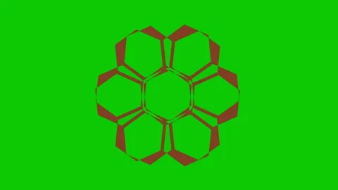 Colored graphic object on background with stroboscopic and hypnotic effect. Stock Footage 130874695