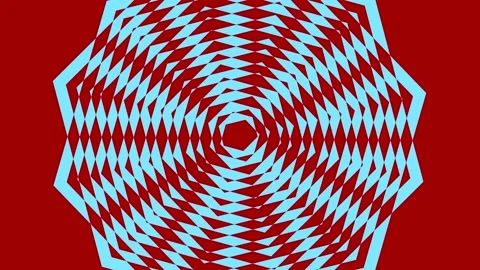 Colored graphic object on background with stroboscopic and hypnotic effect. Stock Footage 131180873