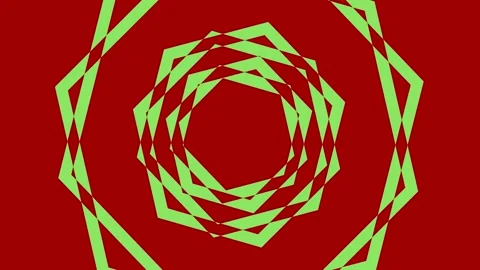 Colored graphic object on background with stroboscopic and hypnotic effect. Stock Footage 133219841