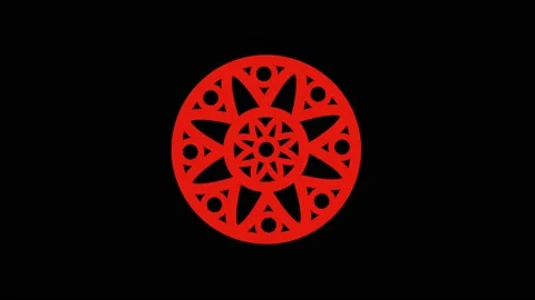 Colored graphic object on background with stroboscopic and hypnotic effect. Stock Footage 133280842