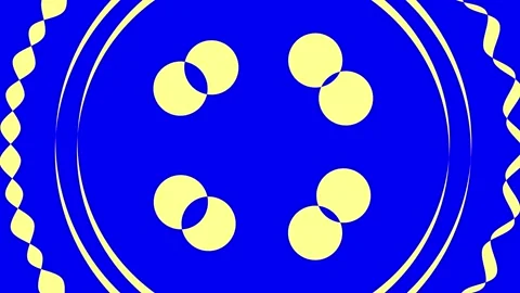 Colored graphic object on background with stroboscopic and hypnotic effect. Stock Footage 133996153