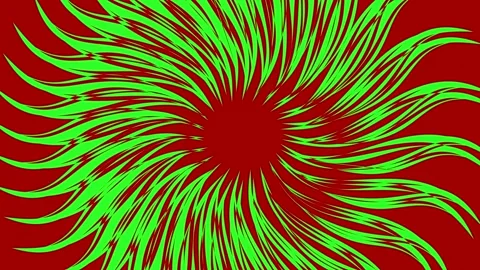 Colored graphic object on background with stroboscopic and hypnotic effect. Stock Footage 134472978