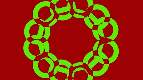 Colored graphic object on background with stroboscopic and hypnotic effect. Stock Footage 134473474