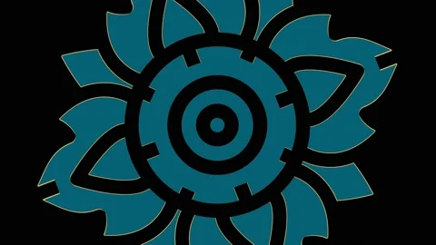 Colored graphic object on background with stroboscopic and hypnotic effect. Stock Footage 134773294