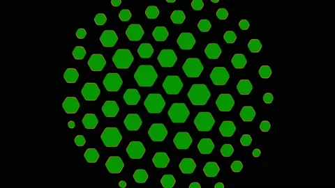 Colored graphic object on background with stroboscopic and hypnotic effect. Stock Footage 134774195