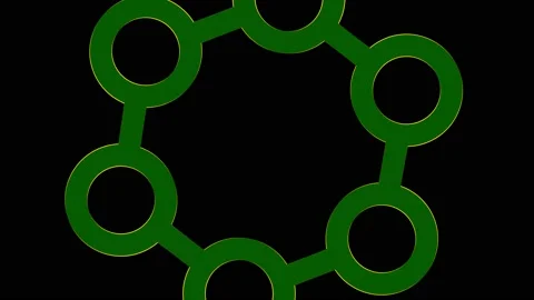 Colored graphic object on background with stroboscopic and hypnotic effect. Stock Footage 139322601