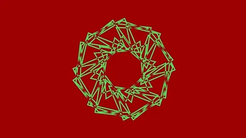 Colored graphic object on background with stroboscopic and hypnotic effect. Stock Footage 139413298