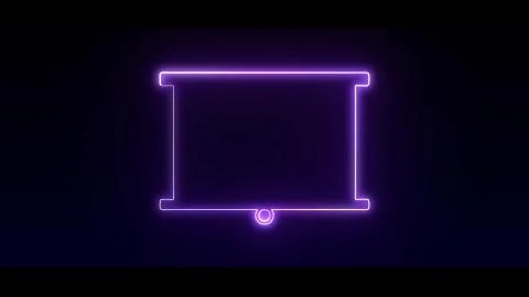 Colored graphical indicators on the presentation in highlight and glow effect Stock Illustration
