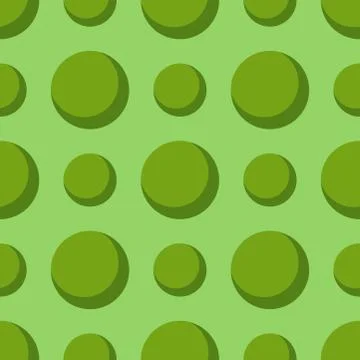 Colored green circle seamless pattern shape art geometric graphic background Stock Illustration