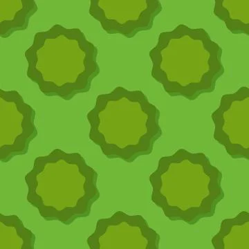 Colored green circle seamless pattern shape art geometric graphic background Stock Illustration