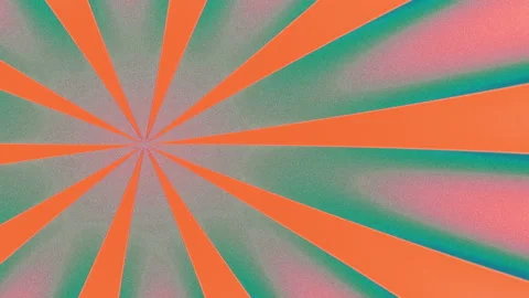 Colored Green Orange Sunburst Loop Abstract Background Stock Footage 89337446