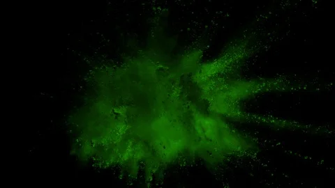 Colored green powder explosion, abstract close up dust Stock Footage 122812803