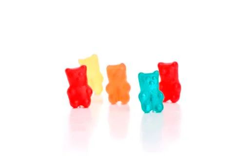 Colored gummy bears Stock Photos