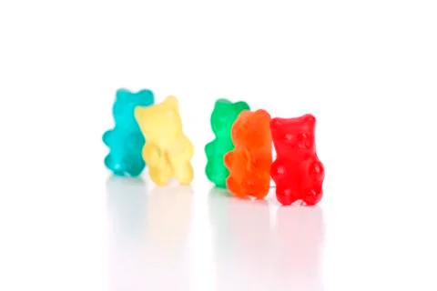 Colored gummy bears Stock Photos