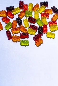 Colored gummy bears Stock Photos