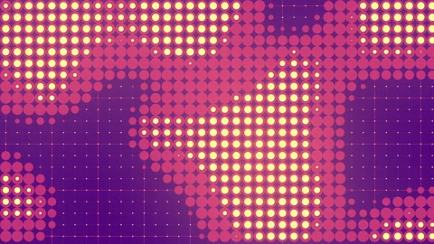 Colored halftone wavy flowing pattern. Flat background. 3d render loop animation Stock Footage 119597932