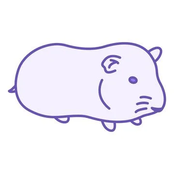 Colored Hamster Icon. Rodent Vector Icon. Cute Animal. Pet Concept Stock Illustration