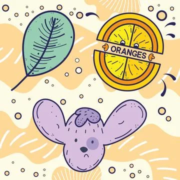 Colored hand drawn illustration background Vector Stock Illustration