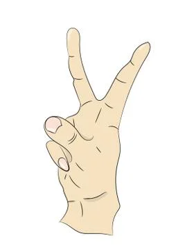 Colored hand drawn lines, vector Stock Illustration