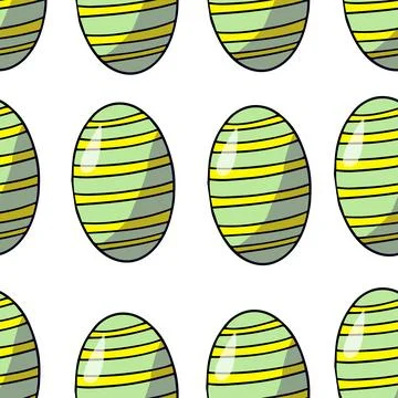 Colored hand drawn pattern green easter egg 스톡 일러스트