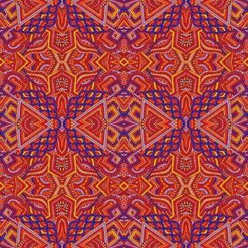 Colored hand drawn psychedelic zentangle pattern. Illustrazione stock