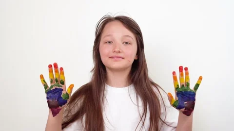 Colored hands. Stock Footage 131145488