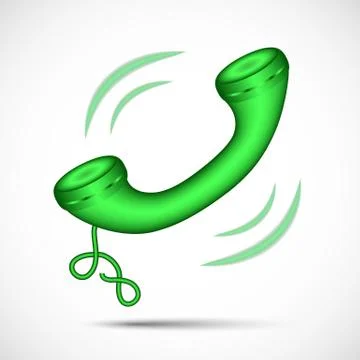 Colored handset calls Stock Illustration