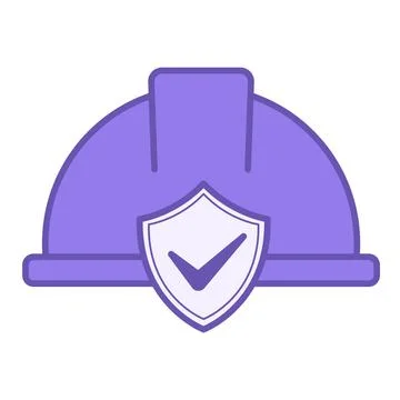 Colored Hard Hat Icon. Vector Illustration. Special Headgear For Head Prote.. Stock Illustration