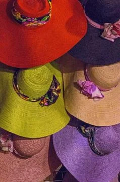 Colored hats Foto stock