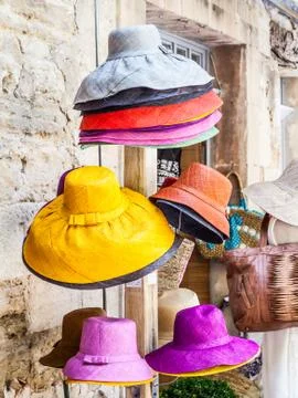 Colored hats Stock-Fotos
