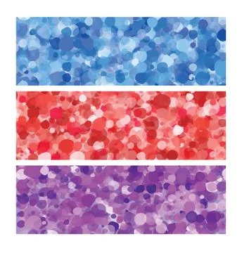 Colored headers set Stock Illustration