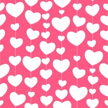 Colored Heart Love Seamless Pattern Background Illustration Stock Illustration