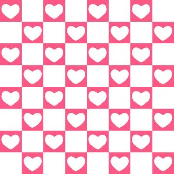 Colored Heart Love Seamless Pattern Background Illustration Stock Illustration