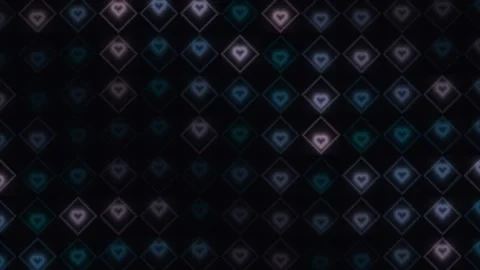 Colored heart pattern background for design projects Stock Footage 338403875