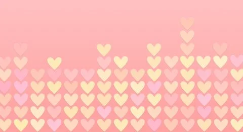 Colored hearts in a mosaic Stock Photos