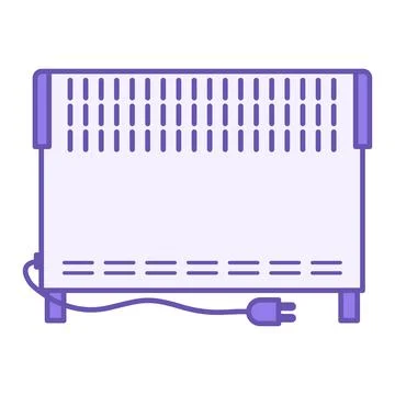 Colored Heater Icon. Vector Illustration. Room Heating Device. Battery, Con.. Illustrazione stock