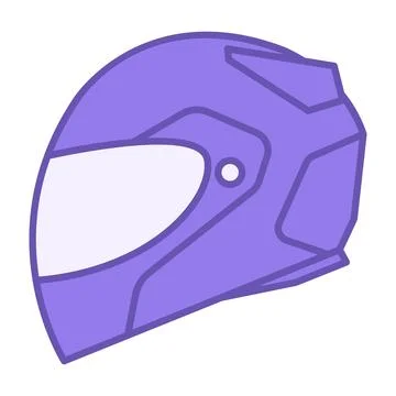 Colored Helmet Icon. Vector Illustration. Motorcycle Helmet. Equipment for .. Stock Illustration