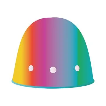 Colored Helmet Vector Illustration Stock Illustration