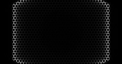 Colored hexagon light puls on mesh background as endless loop - 3D animation Stock Footage 111017380