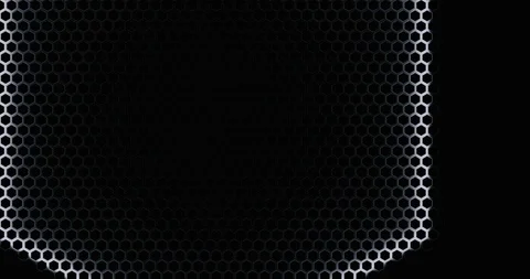 Colored hexagon light puls on mesh background as endless loop - 3D animation Stock Footage 111030367