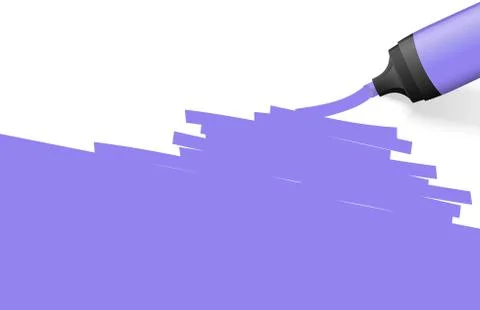 Colored highlighter with marking Stock Illustration