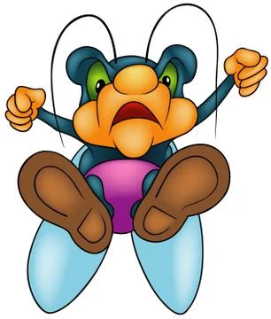 Colored Housefly Stock Illustration