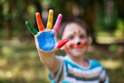 Colored human arm Stock Photos