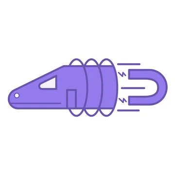 Colored Hyperloop Icon. Intended Type of Transportation. Concept of Future .. Stock Illustration