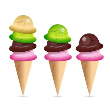 Colored ice cream Stock Illustration