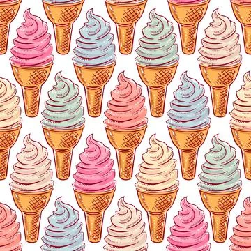 Colored ice cream Stock-Illustration
